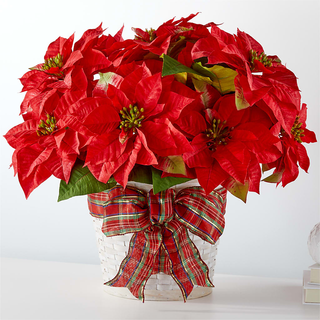 Happiest Holidays Poinsettia – Hlm Floral Events, Los Angeles CA