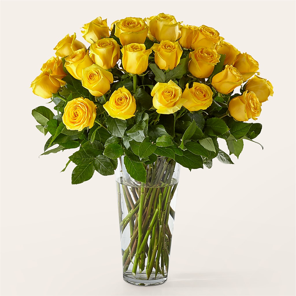 Long Stem Yellow Rose Bouquet – Hlm Floral Events, Los Angeles CA