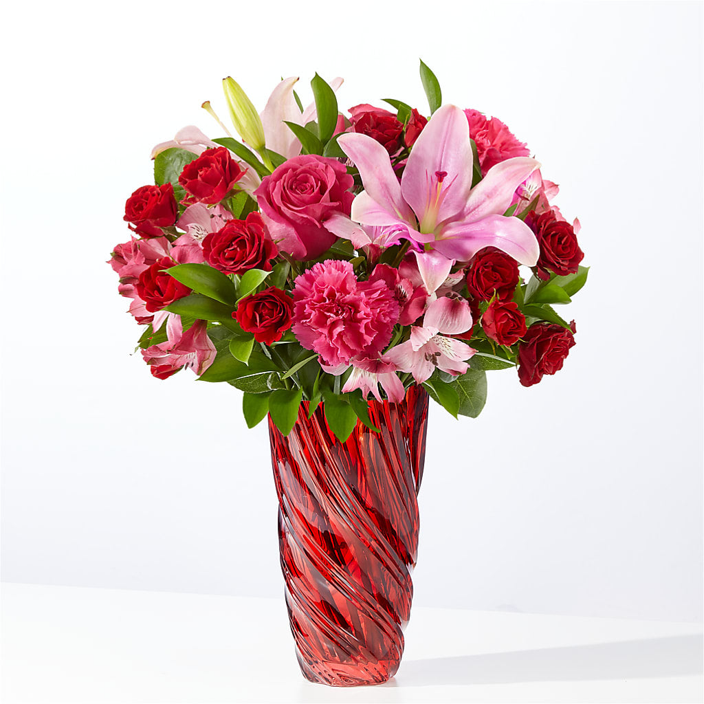 In Love Bouquet with Luxe Swirl Vase – Hlm Floral Events, Los Angeles CA