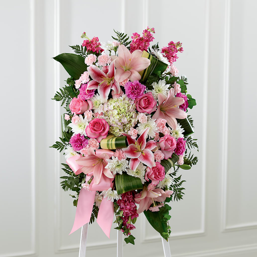 Comforting Standing Spray – Hlm Floral Events, Los Angeles CA
