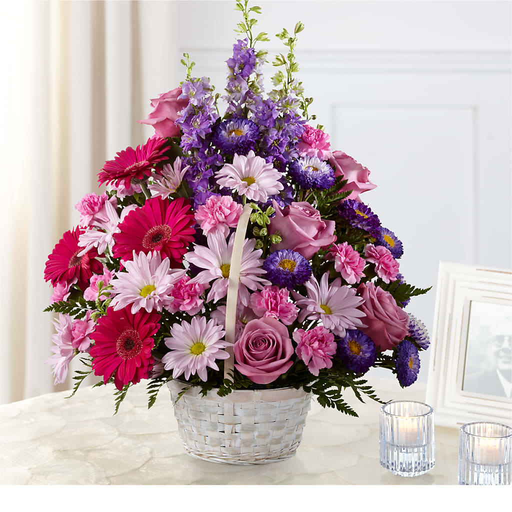 Pastel Peace Basket – Hlm Floral Events, Los Angeles CA
