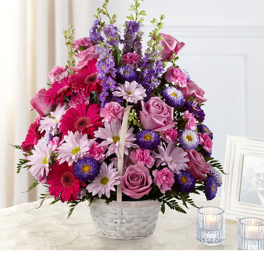 Pastel Peace Basket – Hlm Floral Events, Los Angeles CA