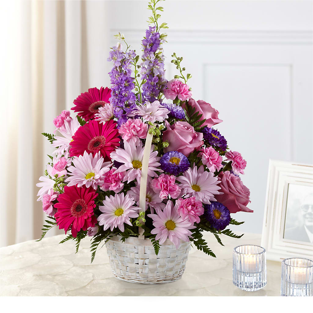 Pastel Peace Basket – Hlm Floral Events, Los Angeles CA