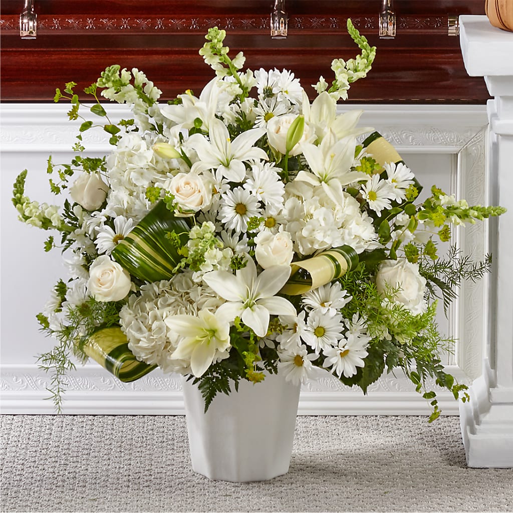 Thoughts of Tranquility Floor Basket – Hlm Floral Events, Los Angeles CA