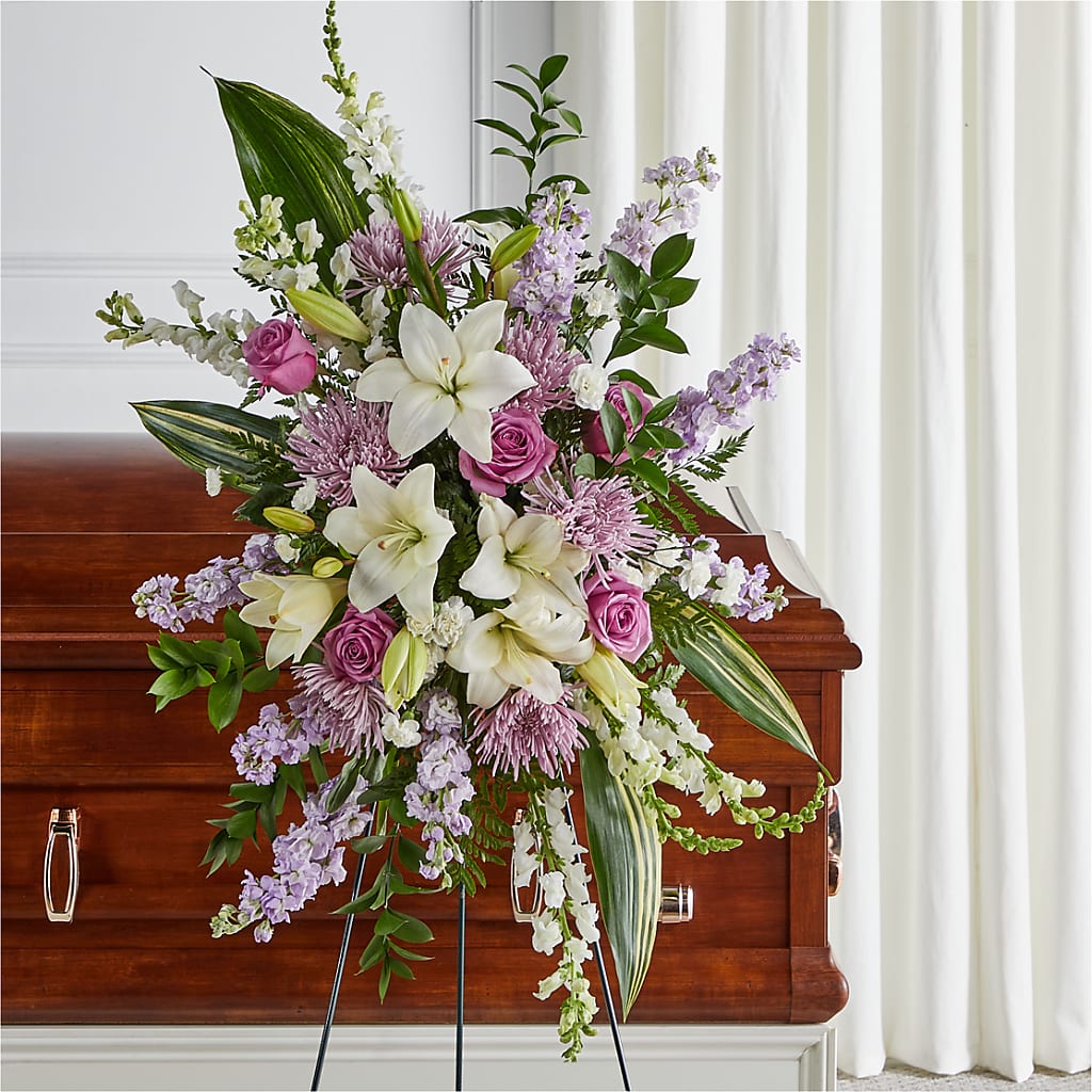 Grateful Hearts Standing Spray – Hlm Floral Events, Los Angeles CA