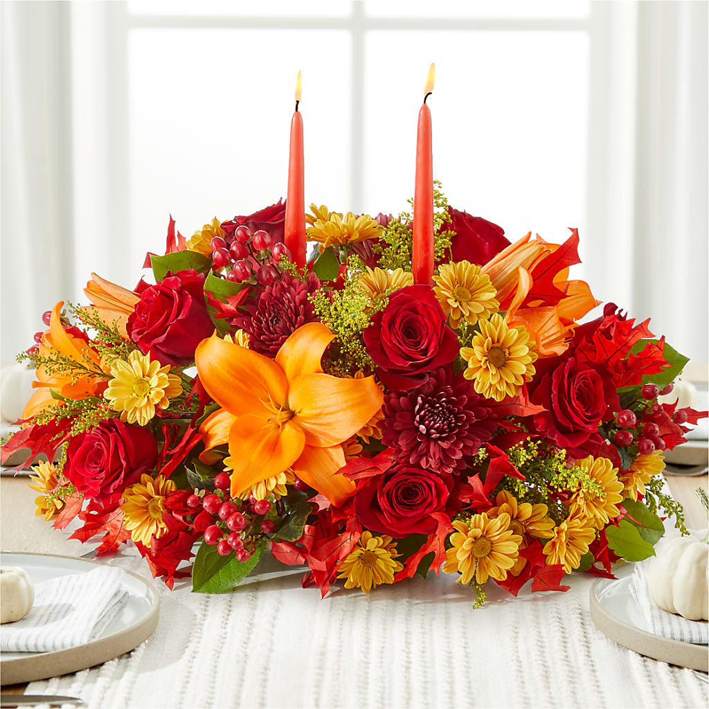 Autumn's Embrace Centerpiece – Hlm Floral Events, Los Angeles CA