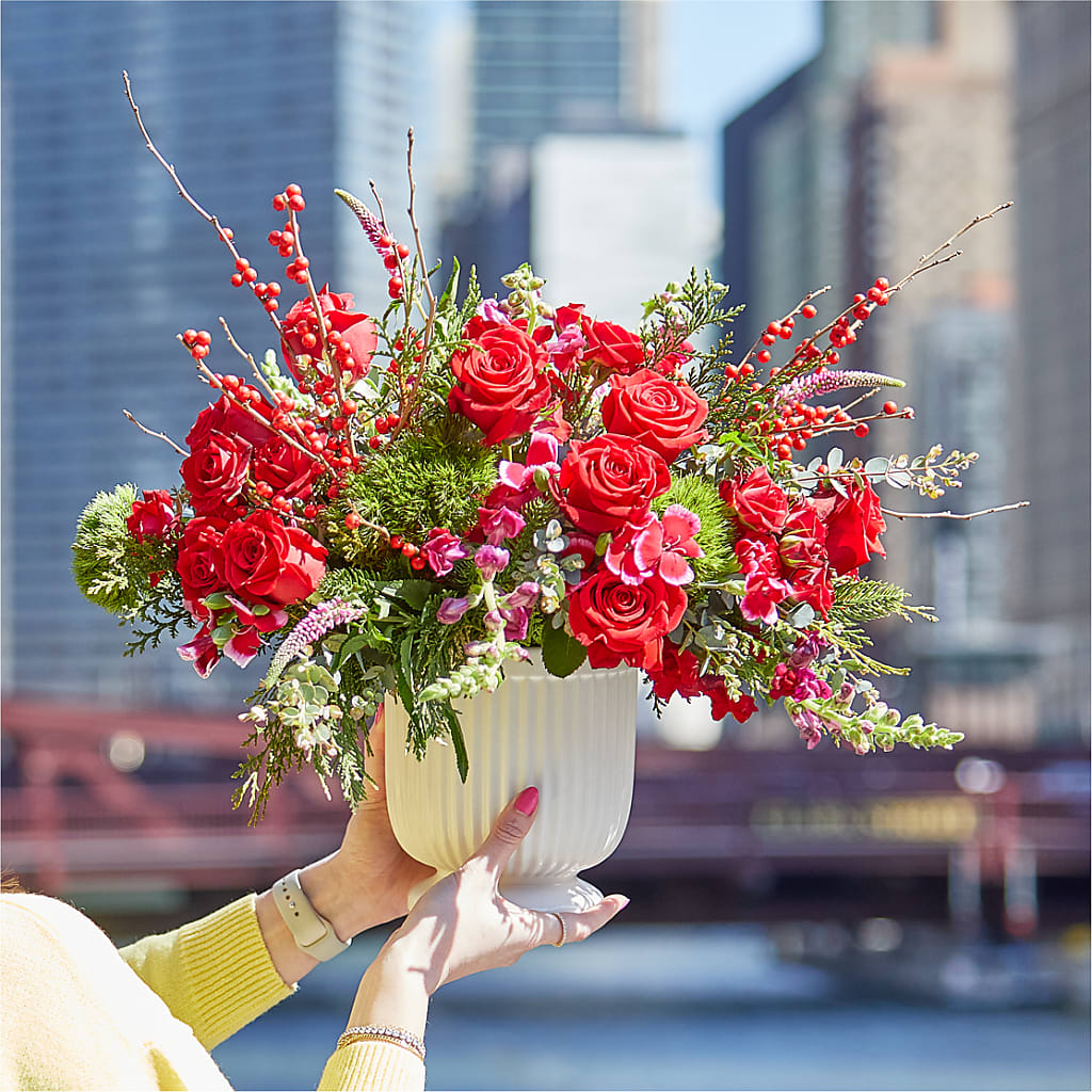 Big Red Bow Bouquet –  Hlm Floral Events, Los Angeles CA