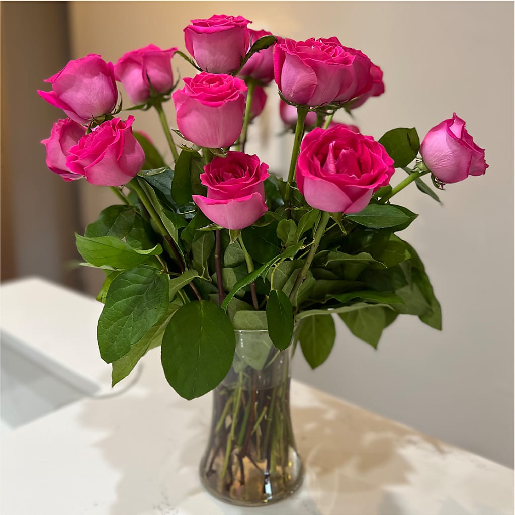 Long Stem Pink Rose Bouquet –  Hlm Floral Events, Los Angeles CA