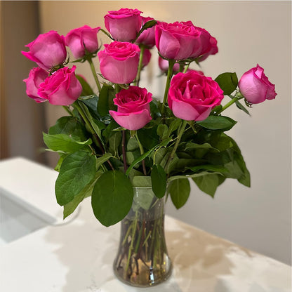 Long Stem Pink Rose Bouquet –  Hlm Floral Events, Los Angeles CA