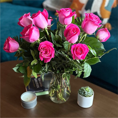 Long Stem Pink Rose Bouquet –  Hlm Floral Events, Los Angeles CA
