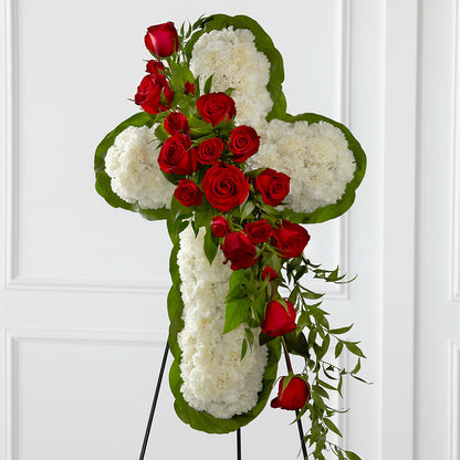 Floral Cross Easel –  Hlm Floral Events, Los Angeles CA