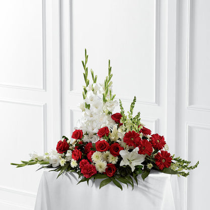 Crimson & White Arrangement –  Hlm Floral Events, Los Angeles CA
