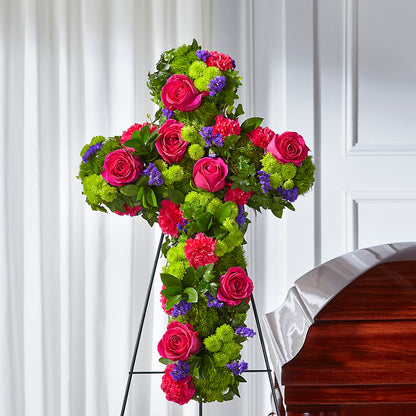 Tribute Rose Floral Cross –  Hlm Floral Events, Los Angeles CA