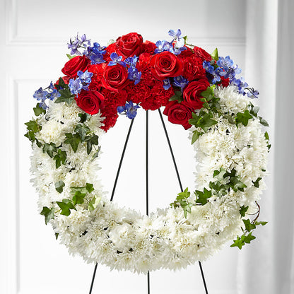 Patriotic Passion Wreath –  Hlm Floral Events, Los Angeles CA