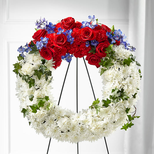 Patriotic Passion Wreath –  Hlm Floral Events, Los Angeles CA
