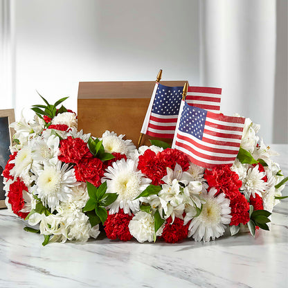 Spirit of Patriotism Cremation Adornment –  Hlm Floral Events, Los Angeles CA