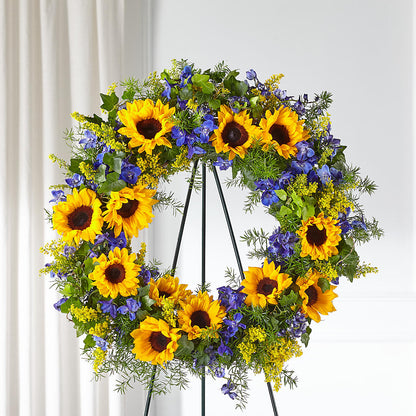 Bright Rays Wreath –  Hlm Floral Events, Los Angeles CA