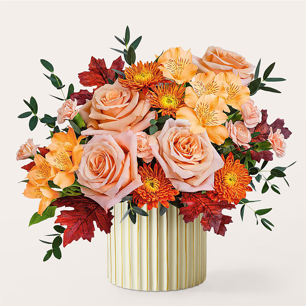 Spiced Latte Bouquet with Ivory Vase –  Hlm Floral Events, Los Angeles CA