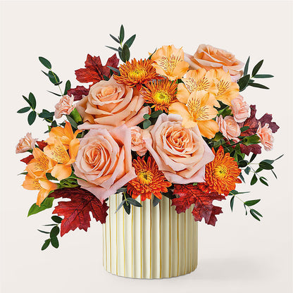 Spiced Latte Bouquet with Ivory Vase –  Hlm Floral Events, Los Angeles CA
