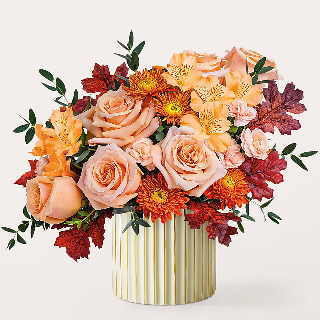 Spiced Latte Bouquet with Ivory Vase –  Hlm Floral Events, Los Angeles CA